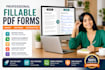 create professional fillable PDF forms, editable and interactive PDF design