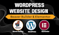 design responsive wordpress website, landing page with beaver builder, elementor
