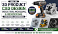 do 3d product cad design, industrial modeling, and rendering for brands