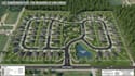 render 3d site plan, town plan, plat map,  plot plan and lot subdivision