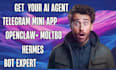 build telegram mini app, mini token game,  bot integrated with open claw, dap