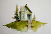 paint watercolor house portrait