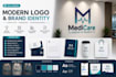 design modern logo with brand identity mockup