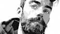 create a vector art portrait black and white