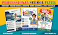 design modern school and education flyer professionally