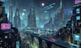 drawing a cyberpunk city illustrations