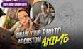 draw your photo as custom anime art