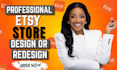 create a high converting etsy shop design and branding