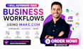 set up makecom automation made com API integration make scenario make webhook