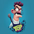 design cartoon illustration with creative concept