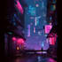 draw a cyberpunk synthwave city for you