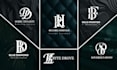 design luxury modern monogram and initial letter logo
