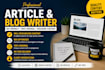 write SEO blog posts and high quality articles