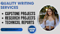 edit and improve academic research, reports and capstone projects