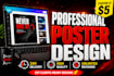 create professional graphic designs posters logo and edit