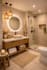 design bathroom interior 3d rendering and modern layout