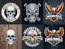create motorcycle garage logo illustration design