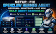 setup fix openclaw hermes agent obsidian whatsapp mac mini multi agent dashboard