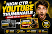 design high CTR youtube thumbnails fast