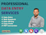 do data entry, copy paste, web research job