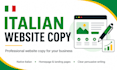 write professional italian website copy for your business