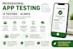 do app testing 12 testers for 14 days for website and apps