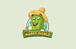 create happy pickle logo