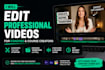 edit professional videos for coaches and course creators