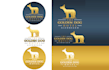 design golden dog hotel logo