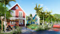 do custom 3d backyard, frontyard landscape, pool, terrace, pegola, home garden