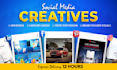 design social media static post, ad creative and carousel