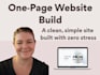 build a one page wordpress site that wins clients