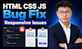 fix html css javascript bugs