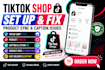set tiktok shop, fix product sync issues, optimize product captions