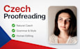 proofread and naturally improve your czech text