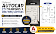 create professional autocad 2d drawings, floor plans, and drafting services