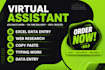 do accurate data entry, excel work, typing work and PDF to word conversion
