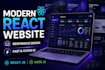 build a responsive react website with modern UI