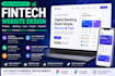 design a high converting fintech website, finance website, banking website