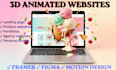 a premium 3d animated website with scroll motion and micro interactions