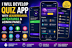 develop a quiz app with leaderboard, ai features and admin panel