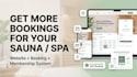 design sauna wellness website with booking funnel membership, lead system setup