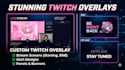 make animated twitch overlay, kick overlay logo emotes panel
