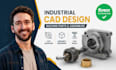industrial cad, machine part modeling, cnc part, assembly rendering expert pro