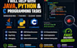 help with java, python and c programming tasks