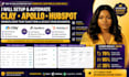 setup clay com, apollo io sequences, hubspot crm workflows, and automation