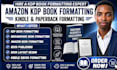 do book formatting, kindle ebook formatting, paperback formatting for amazon kdp