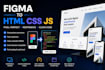 convert figma to modern responsive website with HTML CSS js and animation