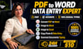 convert pdfs scanned documents into editable word files