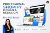 build shopify website, design or redesign shopify store